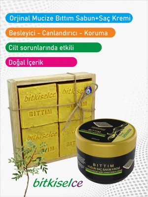 Bitkiselce Hatay Bıttım Sabunu 450 gr. & Bıttım Saç Kremi